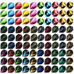 KALIONE 90Pcs Dart Flights Standard Dart Flights Durable PET Dart Flights for Soft Tip Steel Tip