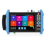 Rsrteng CCTV Camera Tester, 8K 32MP 4K 12MP IP Camera Tester with POE++, CVBS Camera Tester, 1CH SFP Interface 7" IPS Touch Screen Cable Tester Network Tool Support HDMI IPC Tester IPC-9800Pro