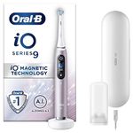 Oral-B iO9 Electric Toothbrushes For Adults, App Connected Handle, 1 Toothbrush Head & Charging Travel Case, 7 Modes with Teeth Whitening, 2 Pin UK Plug, Rose