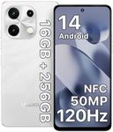 UMIDIGI Note 100 Cell Phone,Android 14 Unlocked Phones,16+256GB/TF 1TB Expend,6.8HD+120Hz Display Android Phone,50MP Camera Dual SIM Smartphone,5000mAh Battery,3.5mm Jack, Fingerprint/Face,GPS