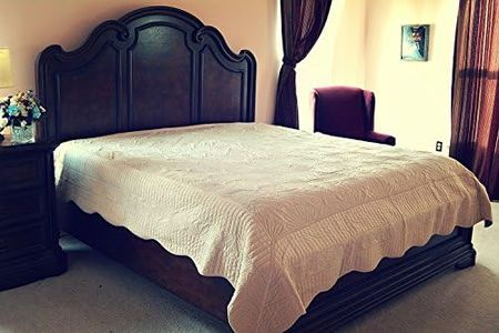 Tache 5 Piece Solid Super Soft Calming Coral Reef Bedspread Quilt Set in Beige Full