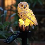 Generic Garden Owl Shape Light, LED Solar Garden Light Owl Lawn Lamp Waterproof Solar Led Lights Outdoor Yard Garden Creative Solar Lamps (White)