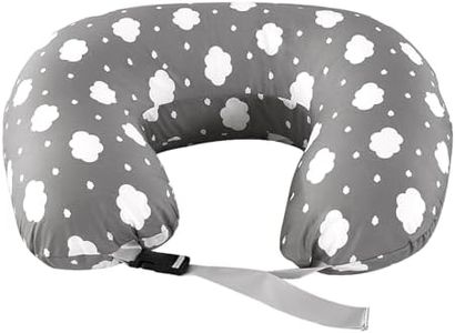 Nursing Pillow for Breastfeeding, Ergonomic Support Pillow Breast Feeding Pillow for Mom, Plus Size Original Breastfeeding Pillows with Adjustable Waist Strap & Removable 100% Cotton Cover (Clouds)