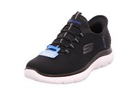 Skechers Men's Summits HIGH Range Sneaker, Black Mesh/Trim, 9 UK