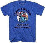 Disney Lilo and Stitch Don't Feel Like Being an Adult Tee Funny Humor Disneyland Graphic Adult T-Shirt(XL, Heather Royal)