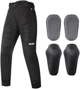 ILM Mesh Motorcycle Pants for Men with CE Armor Leg Zipper Riding Motorbike Touring Model PM1(Black)