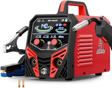 AIRMEIMEI MIG Welder 110V,Gasless Flux Core Welder,Plug And Play,Easy Safety To Operate For Beginners DIY,Synergic Mode Better welding with 3 in1MIG/Stick/Lift TIG,IGBT Inverter 140A