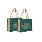 Double R Bags Eco Friendly Jute Gift Bag Reusable Personalized Best Gift, For Raksha bandhan Special Jute Bag Carry For Rakhi and Sweets Pack of 2 (Best Brother Ever)