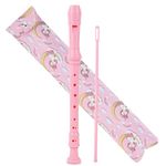 Czzmy Recorder Instrument for Beginner Kids Adults,8-Hole Soprano Descant Recorder Music Flute with with Cleaning Rod & Leather Case For School Student Home Entertainment(2-Pink Unicorn)