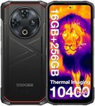 DOOGEE Fire 6 Rugged Smartphone, (2025) Thermal Imaging Rugged Phone Android 14, 10400mAh, 16GB+256GB/2TB Waterproof Phone, 50MP, 6.56" HD+ IPS, 3 Card Slot/Side Fingerprint/Face Unlock/OTG/GPS