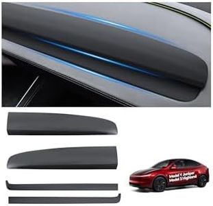 cybtkcar for Tesla Dashboard & Air Vent Strip Trim Cover Model Y Juniper Model 3 Highland 2025 2026 Matte Black Dashboard Panel Trim Cover Model Y Accessories Front Air Condition Vent Cover Sticker