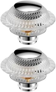 WRISIN Pop-Up Bathtub Drain Stopper with Silicone Hair Catcher, 3-Layer Brass & Rust-Resistant for 1-Touch Seal & Drain, Tool-Free, Leak-Proof Fit for 1-3/8" and 1-1/2" Drain Holes (2 Pack)