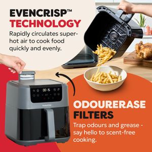 Instant Pot Vortex Compact Air Fryer 5L – Truffle Grey, 4-in-1, Non-Stick, Family Size