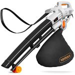 VonHaus Leaf Blower and Vacuum 3000W – Leaves Collector, Clear Gardens, Patios, Gutters, Driveways & More – Lightweight, 10m Cable, Shoulder Strap, Wheels, 35L Collection Bag – 3 Year Warranty