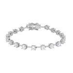 Anayra Fine Silver Jewellery 925 Sterling Silver Solitaire Tennis Bracelet For Women - Minimalist Jewellery Aesthetic Sterling Silver Bracelet For Women | Hallmark Certified