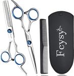 Thinning Shears for Hair Cutting, Fcysy 6 Inches Hair Thinning Scissors Texturizing Shears Layering Scissors with Comb Set Hair Cutting Kit, Hair Sheers Blending Scissor Hair Thinner for Dog Women Men