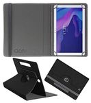 Acm Designer Rotating Leather Flip Case Compatible with Alcatel Tkee Max 10.1 Tablet Cover Stand Black