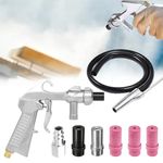 Air Sand Blaster Kit, Sandblaster Sand Blaster Gun Kit with 1 m Rubber Hose, Sand Blaster with Nozzles of Various Calibres, for Sandblasting Device for Abrasive Sand Blasting Derusting