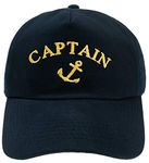 4sold Adult Baseball Cap Yachting Captain Adjustable Strap Boys Men Summer Hat Cotton Navy-Captain Anchor