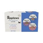 Applaws 100% Natural Wet Cat Food Pot, Multipack Fish Selection in Broth 60g Pots (Pack of 4, Total 32 Pots)