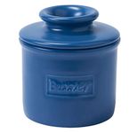 Butter Bell - The Original Butter Bell Crock by L Tremain, a Countertop French Ceramic Butter Dish Keeper for Spreadable Butter, Café Matte Collection, Navy Matte