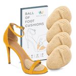 Metatarsal Pads Women | Heel Inserts for Women | Ball of Foot Cushions (2 Pairs Foot Pads) All Day Pain Relief and Comfort One Size Fits Shoe Inserts for Women (Beige)