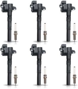 ENA Set of 6 Ignition Coil with 6 Spark Plug Compatible with Mercedes-Benz C400 C43 AMG C450 AMG CLS400 E400 E43 AMG E450 GL450 GLC43 AMG GLE400 GLE43 AMG GLE450 AMG GLS450 3.0L
