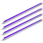 Barrina Black Lights for Glow Party, 22W 4FT, T5 Black Light Bar for Blacklight Halloween Decorations and Christmas Party, Black Light Strip with Built-in ON/Off Switch, Fun Atmosphere, 4 Packs