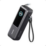 Anker Laptop Power Bank, 25,000mAh Portable Charger with Triple 100W USB-C Ports, Built-in and Retractable Cables, for iPhone 17/16/15 Series, MacBook, Samsung, and More (Flight-Approved)