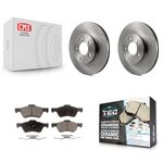 Transit Auto Front Disc Brake Rotors And Ceramic Pads Kit Replacement For Ford Escape Mercury Mariner K8T-100134