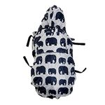 BundleBean - Babywearing All-Weather Waterproof Sling and Baby Carrier Cover (Grey Elephant) - Rain Cover with Fleece Lining, Universal Fit, Fits Front & Back Carriers, Protection from Rain & Wind