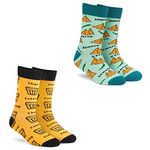 DYNAMOCKS Men's and Women's Combed Cotton Crew Length Socks (Pack of 2) (Multicolour, Free Size)