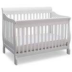 Delta Children Canton 4- in-1 Convertible Crib, Bianca,White