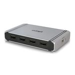 CalDigit Thunderbolt 4 Element Hub - Universal Multi-Port Hub, 4X Thunderbolt 4/USB4 Ports, 4X USB 3.2 Gen2 10Gb/s Ports, Single display up to 8K or Dual 4K 60Hz Displays, 60W Charging with 0.8m Cable