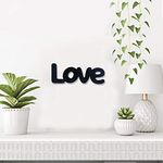 Sehaz Artworks Small Love Plaque Sign - Black Wooden Plaque Wall Hangings Home Room & Wall Decor Wall Art