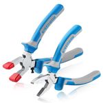 SPEEDWOX 6" 2Pcs Glass Cutting Pliers Glass Breaking Pliers Set Glass Running Pliers and Breaker Grozer Pliers Glass Cutting Kit Glass Cutter for Bottles Stained Glass Supplies Glass Breaker