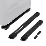 SMONTER Heavy Duty Appliance Rollers, Extendable Washing Machine Stand Furniture Rollers Mobile Fridge Base Furniture Sliders for Refrigerators Washer and Dryer Support 660 lbs, Black