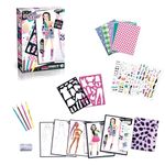 Style for Ever Designer - Fashion Designer Kit, Real Fabric, Stencils, Printed Sheets, Stickers and More!