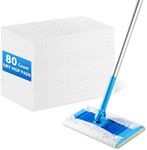 Wlich Dry Sweeping Cloths Compatible with Swiffer Sweeper, 80 Count Disposable Duster Refills Mop Pads Dry Mop Refills for Floor Mopping, Dust and Pet Hair Cleaning, Unscented