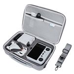 Skyreat Mini 3 Pro Case RC Controller, Portable PU Leather Storage Shoulder Bag for DJI Mini 3 Pro Accessories, Grey, MINI 3 Pro(DJI RC), DJI MINI 3 RC CONTROLLER