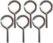 5/32" Standard Hex Dogging Key with Full Loop, Allen Wrench Door Key for Push Bar Panic Exit Devices, Solid Metal - 6 Packs