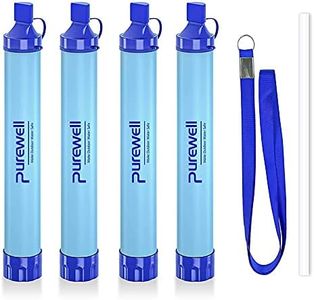Purewell Outdoor Water Filter Personal Water Filtration Straw Emergency Survival Gear Water Purifier for Camping Hiking Climbing Backpacking