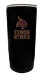 Texas State University Black Insulated Stainless Steel Tumbler Glossy brushed finish