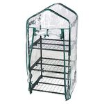 Parkland 3 Tier Mini Greenhouse Cold Frame PVC Plastic Outdoor Garden Steel Frame Plants Grow House