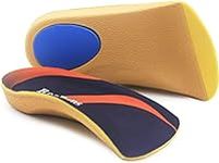 Arch Support, RooRuns 3/4 Orthotic Shoe Inserts for Over-Pronation, Plantar Fasciitis, Heel Pain Relief, High Arch Support Insoles for Men and Women for Running Walking