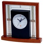 Bulova B7756 Willits Frank Lloyd Wright Table Clock, Wood, Light Cherry Finish