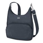 Travelon Anti-Theft Classic Essential Messenger Bag, Midnight, 9.75" x 11"H x 2.5", Travelon Anti-Theft Classic Essential Messenger Bag