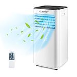 COSTWAY Portable Air Conditioner 10000BTU Air Cooler, Dehumidifier, Cooling for Room Spaces up to 350 Sq.Ft with 3 Speed Function, Universal Casters, 24H Timer, Remote Control, for Bedroom