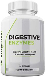 Digestive Enzyme Supplements - 180 Capsules Digestive Enzymes with Plant Based Ingredients - Supports Gut and Daily Digestive Health
