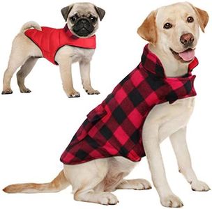 AOFITEE Dog Jacket Plaid Dog Winter Coat, Warm Dog Puffer Jacket, Large Dog Sweater, Reversible Dog Cold Weather Coat for Large Dogs, Waterproof Dog Winter Jacket for Small Medium Large Dogs, XXL